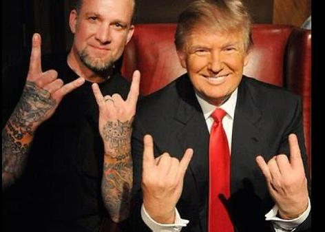 Donald Trump satanic hand sign