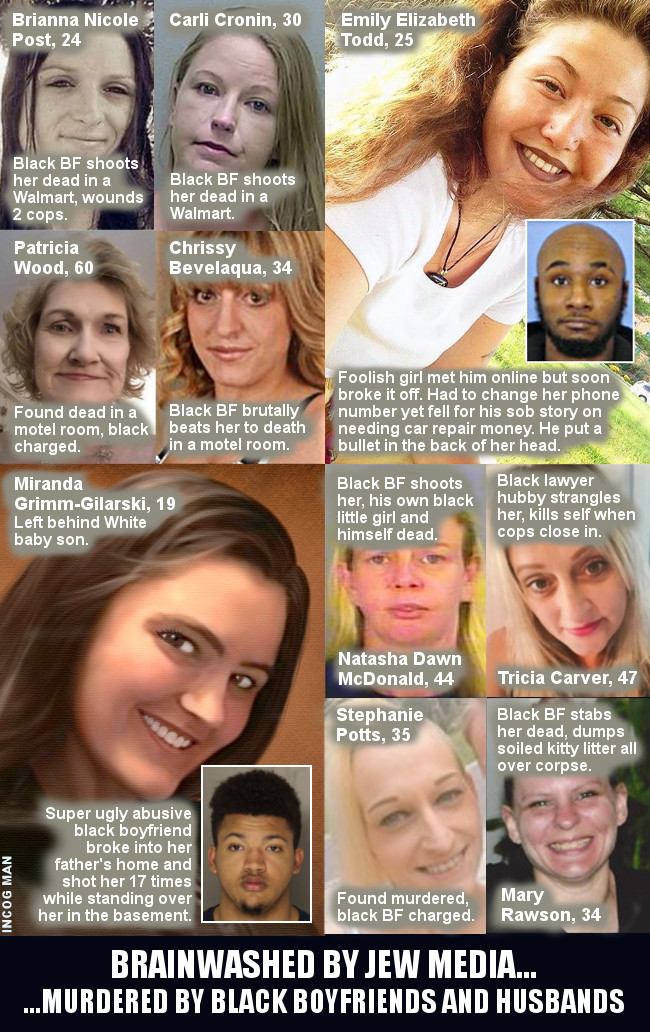 Whites murdered by black boyfriends and husbands