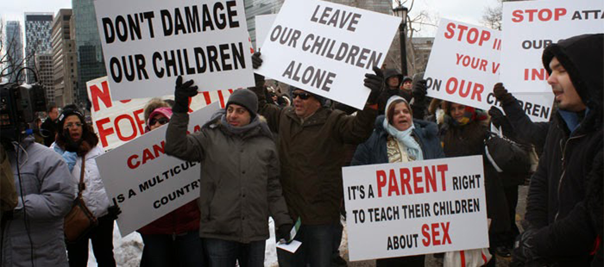 Ontario Parent Protest radical sex curriculum