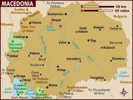 Map of Macedonia