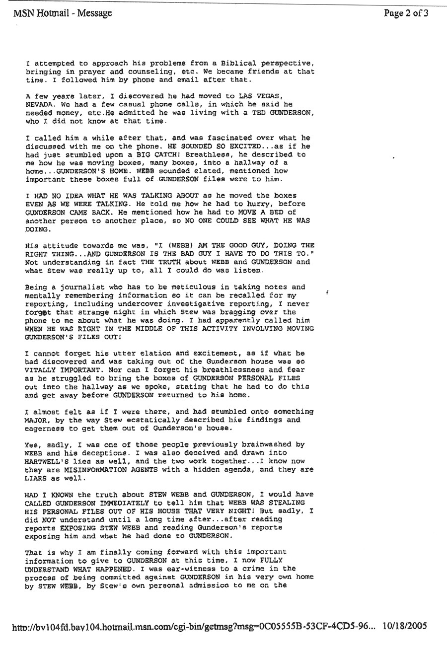 page 2 Pam Schuffert email to Ted